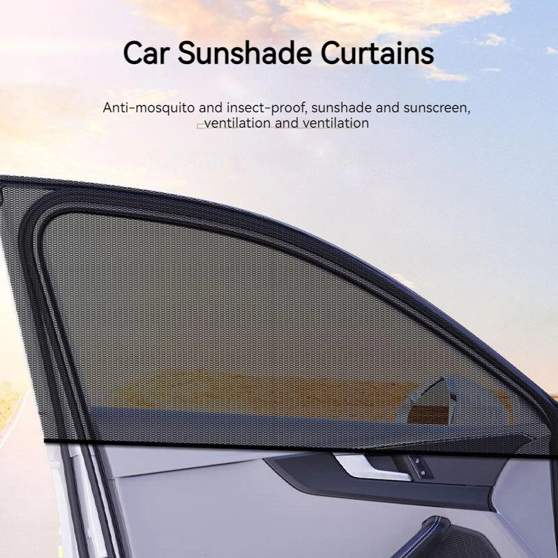 Car Side Window Mesh Shades – UV Block & Airflow (2-Pack)