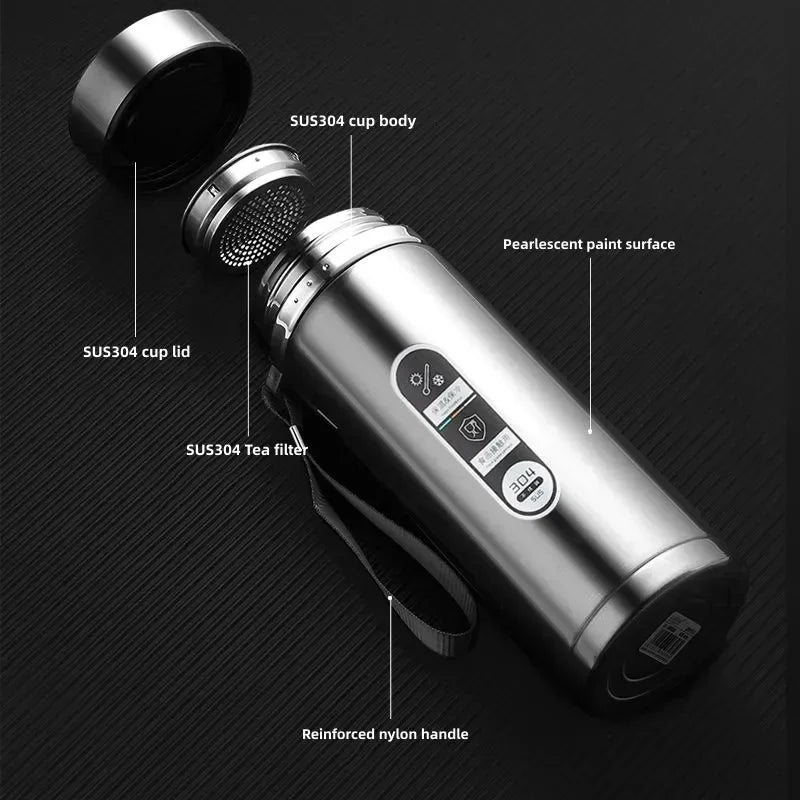 Thermos Sus304 Tea Water Bottle 1Liter Stainless Steel Vacuum Flask