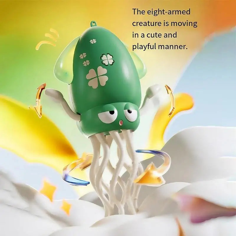 Octopus Toy Electric Automatic Obstacle Avoidance Octopus LED Lights Musical Electronic Robotics Interactive 8-Leg Action Zpaxo