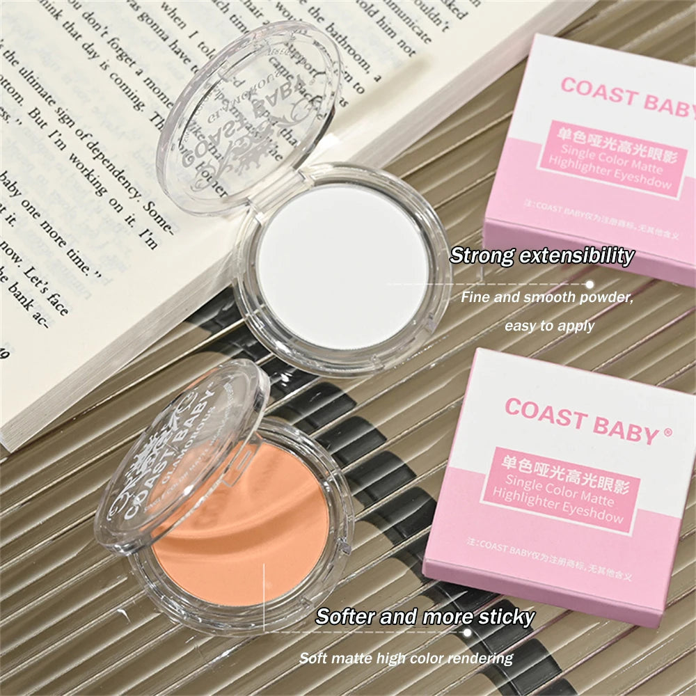 Monochrome Matte Beige Highlighter Palette Lasting Face Contouring Zpaxo