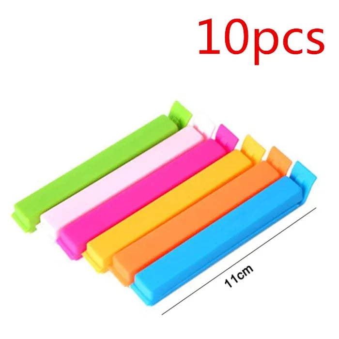 10/20Pcs Portable New Kitchen Storage Food Snack Seal Sealing Bag Clips Sealer Clamp Plastic Tool Kitchen Accessories Wholesale Zpaxo 10pcs 11cm
