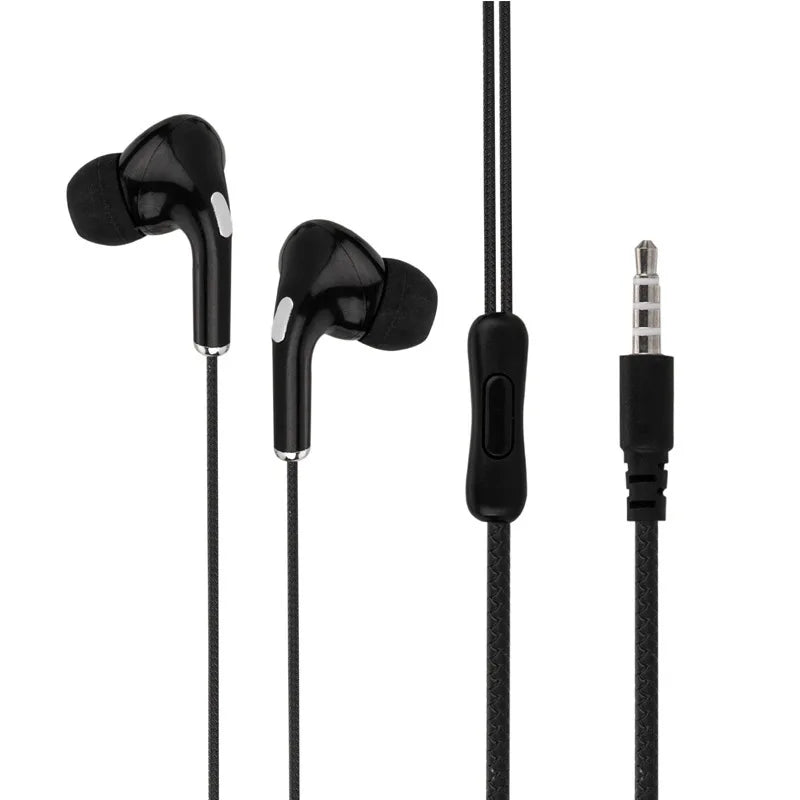 Sports Running Music Sport Wired Earphones Heavy Bass Stereo For iPhone Xiaomi Huawei Comfortable In Ear Design Audio Headset Zpaxo Black