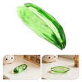 Crystal Snow Pea Artificial Vegetable Ornament Realistic Green Dining