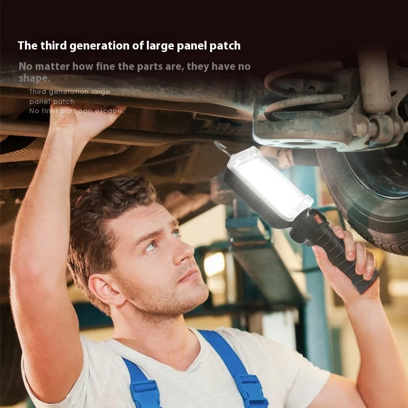 COB LED Magnetic Work Light – Rechargeable Waterproof Flashlight