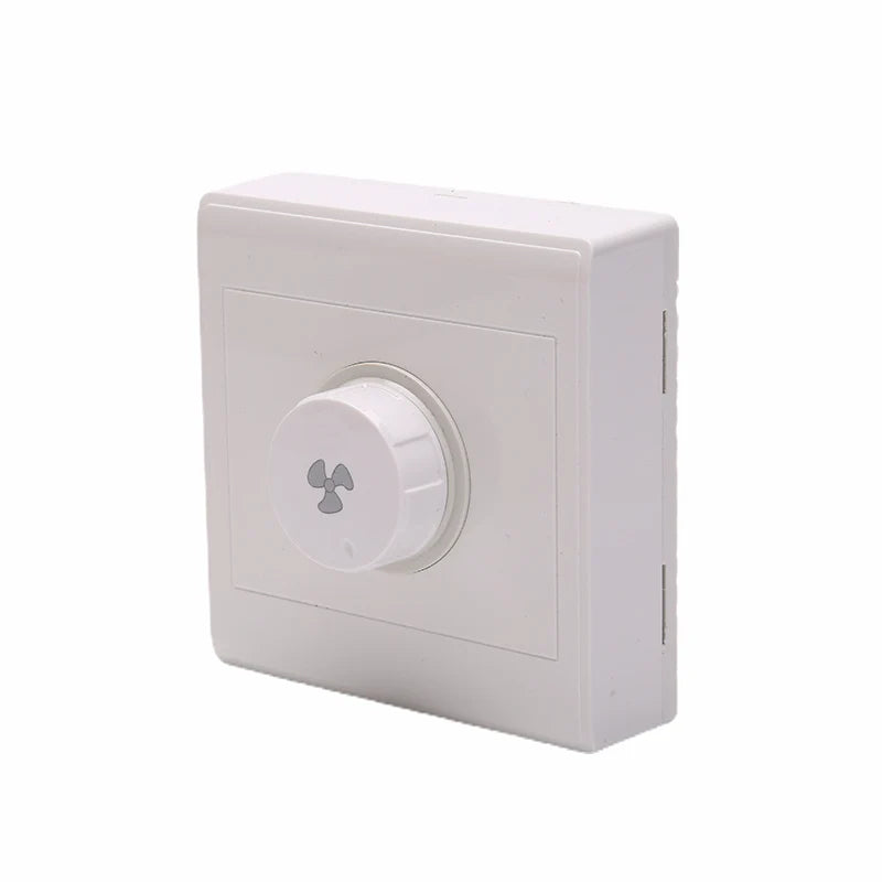 86 White AC220V 10A Plastic Ceiling Fan Solid Controller Wall Switch