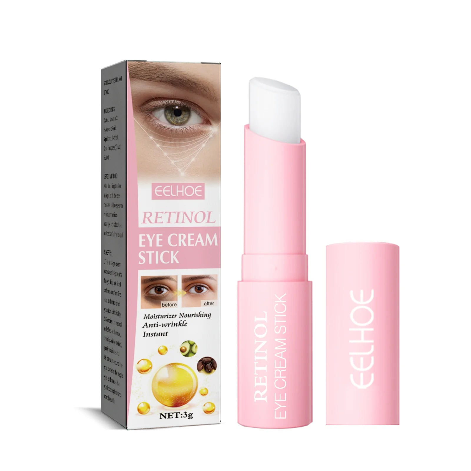 Eelhoe Retinol Eye Cream Stick – Dark Circles & Anti-Aging Eye Cream Stick Zpaxo