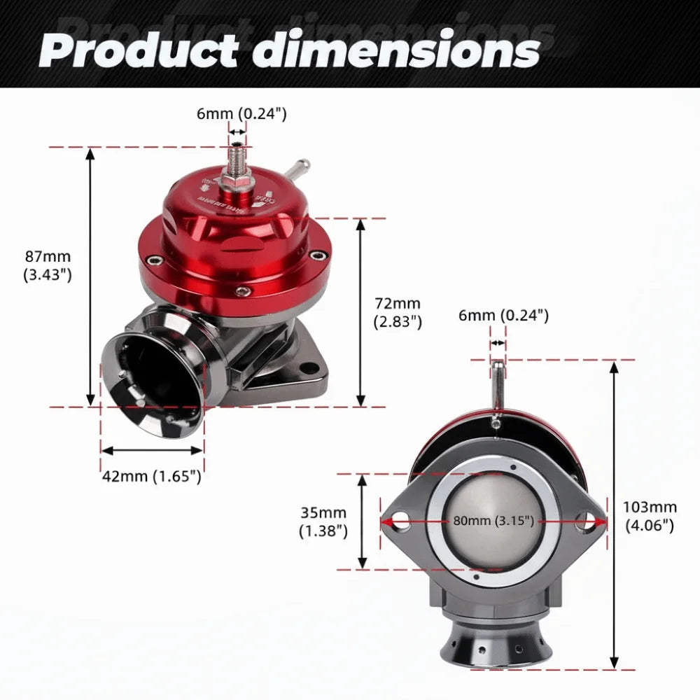 Aluminum Alloy Turbo Pressure Relief Valve Universal RS Exhaust Zpaxo