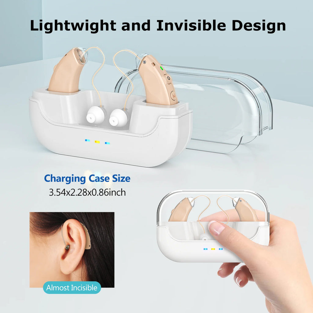 Hearing Amplifiers Earbud Invisible Long-lasting Charging Case