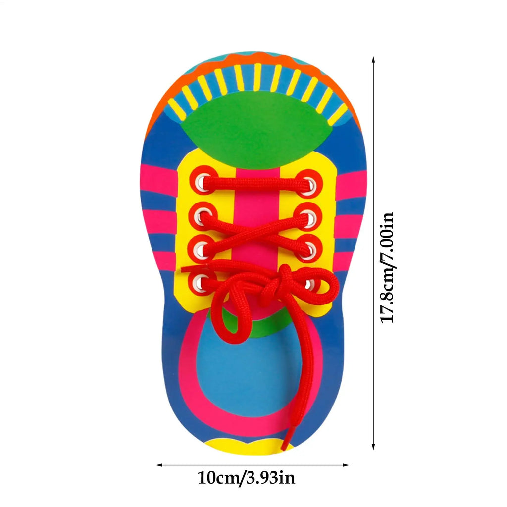Baby Threading Lacing Toy Learn Tie Shoelaces Kids Fine Motor Skills
