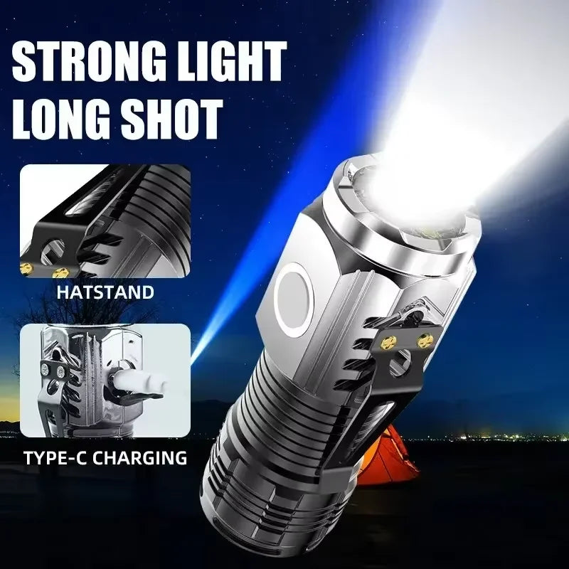 Three-Eyed Monster Mini Rechargeable Flashlight | Super Bright