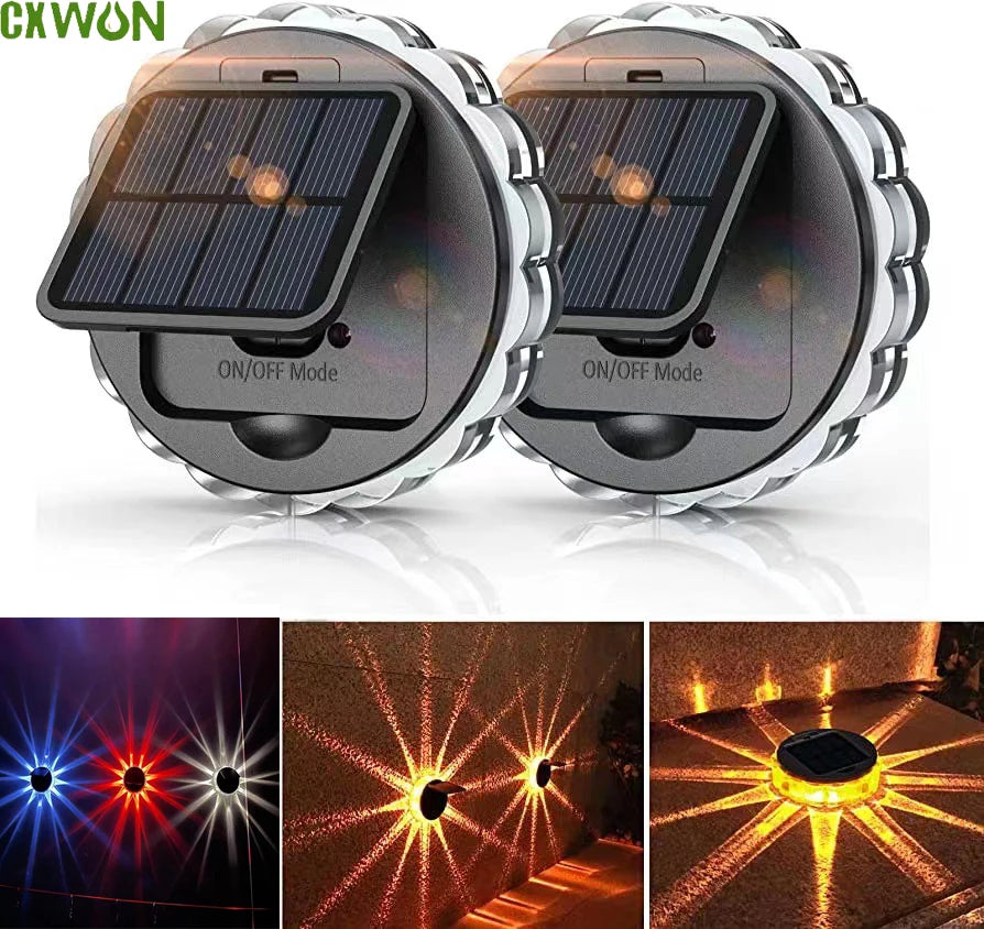 Solar Wall Lights Outdoor LED Lamp Hanging Decorative Step Lighting Zpaxo