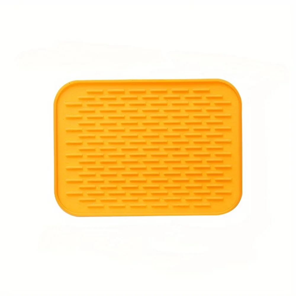Silicone Trivet Mat Hot Pot Holder Driying Mat for Hot Dishes, Hot Pots and Hot Pan, Non Slip Heat Resistant Hot Pads for Table Zpaxo Orange 21.5x15.5CM