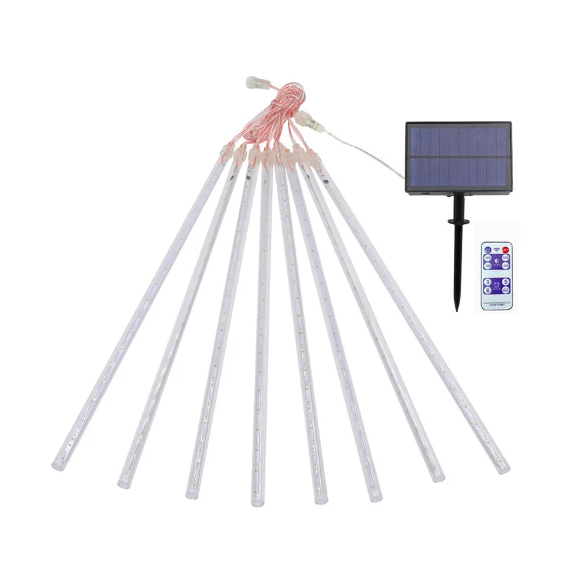 Solar Meteor Shower LED Lights – IP65 Outdoor Festival Decor Solar Festival Lights Zpaxo