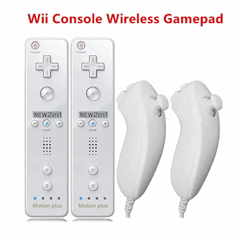 1 Pair Nunchuck Controller Motion Remote Wii Gamepad Nintendo Games