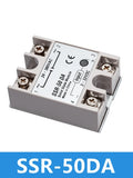 10A-50A SSR Solid State Relay Module, 10DA/25DA/40DA/50DA DC3~32V Input AC24~380V Output Zpaxo SSR-50DA