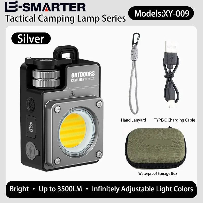 ESMARTER COB LED Camping Lantern 3500LM Magnetic Hook IPX4