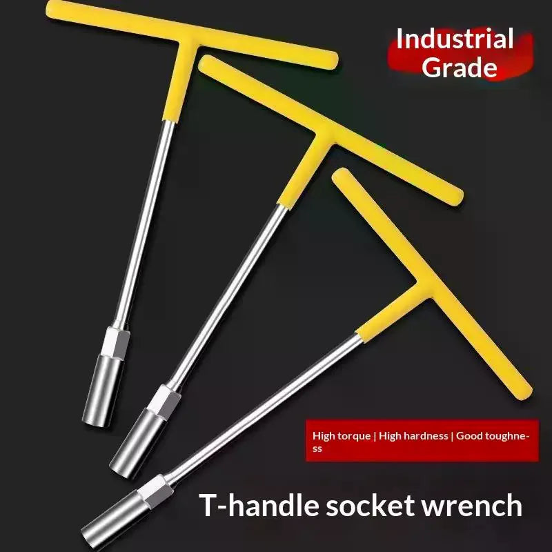 T-type Socket Wrench Set, T-shaped Extended Hex Wrench, Rubber-coated Car And Motorcycle Tire Repair Tools Zpaxo