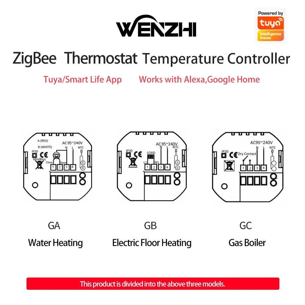 Wifi Heating Thermostat Warm Floor Gas Boiler Digital Temperature Controller 220V Tuya Smart Life Alexa Google Home Assistant Zpaxo