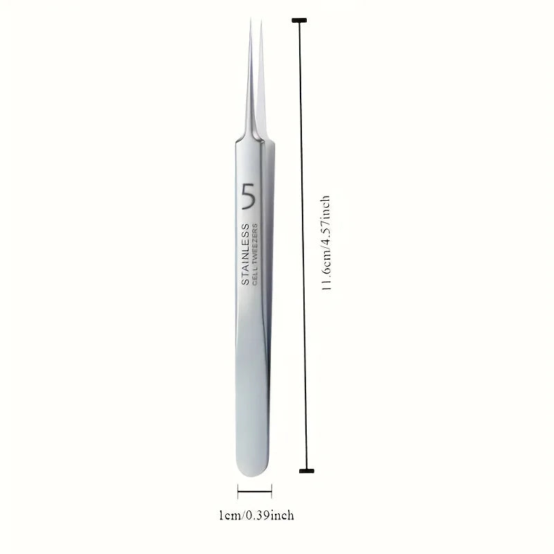 5pcs Stainless steel tweezers for powerful blackhead removal, suitable for all skin types Zpaxo