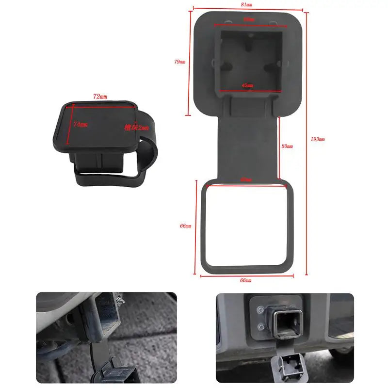 M2-Inch Rubber Towing Hitch Covers Trailer Receiver Cover Dustproof