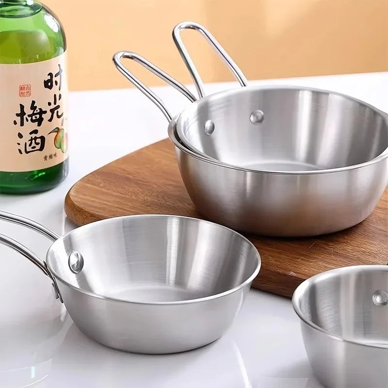 Korean Stainless Steel Mesh Spice Dip Bowl with Handle – 12cm Dipping Bowl Zpaxo