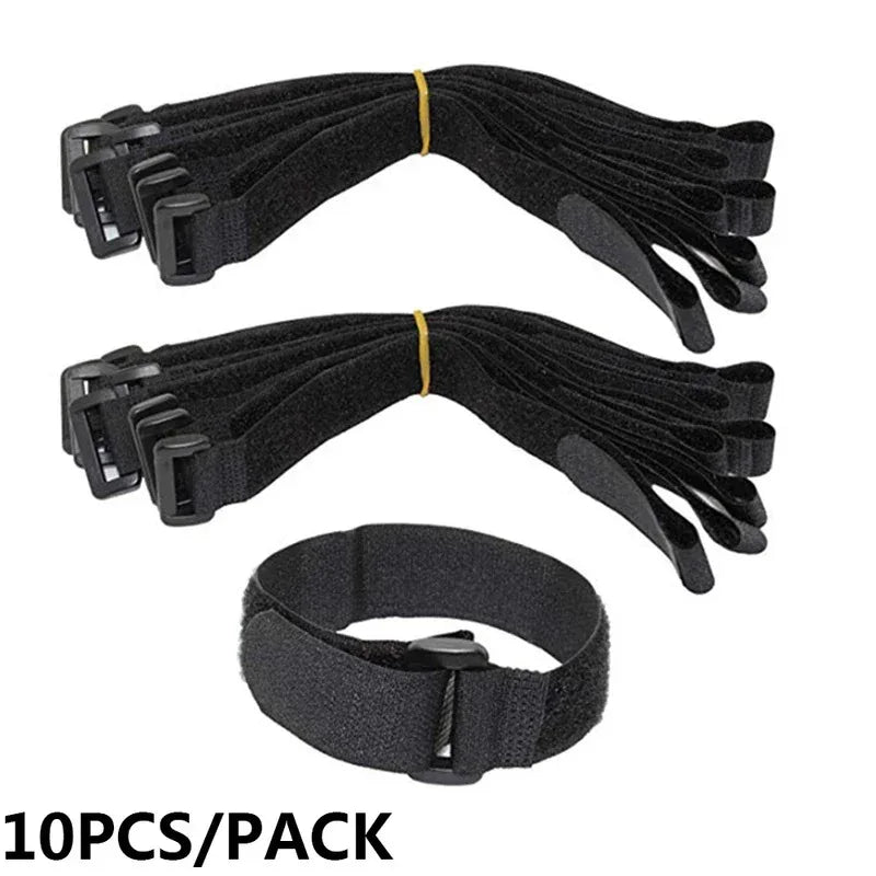 Reusable Nylon Hook & Loop Cable Ties 2×50cm – 10 or 60 Pack