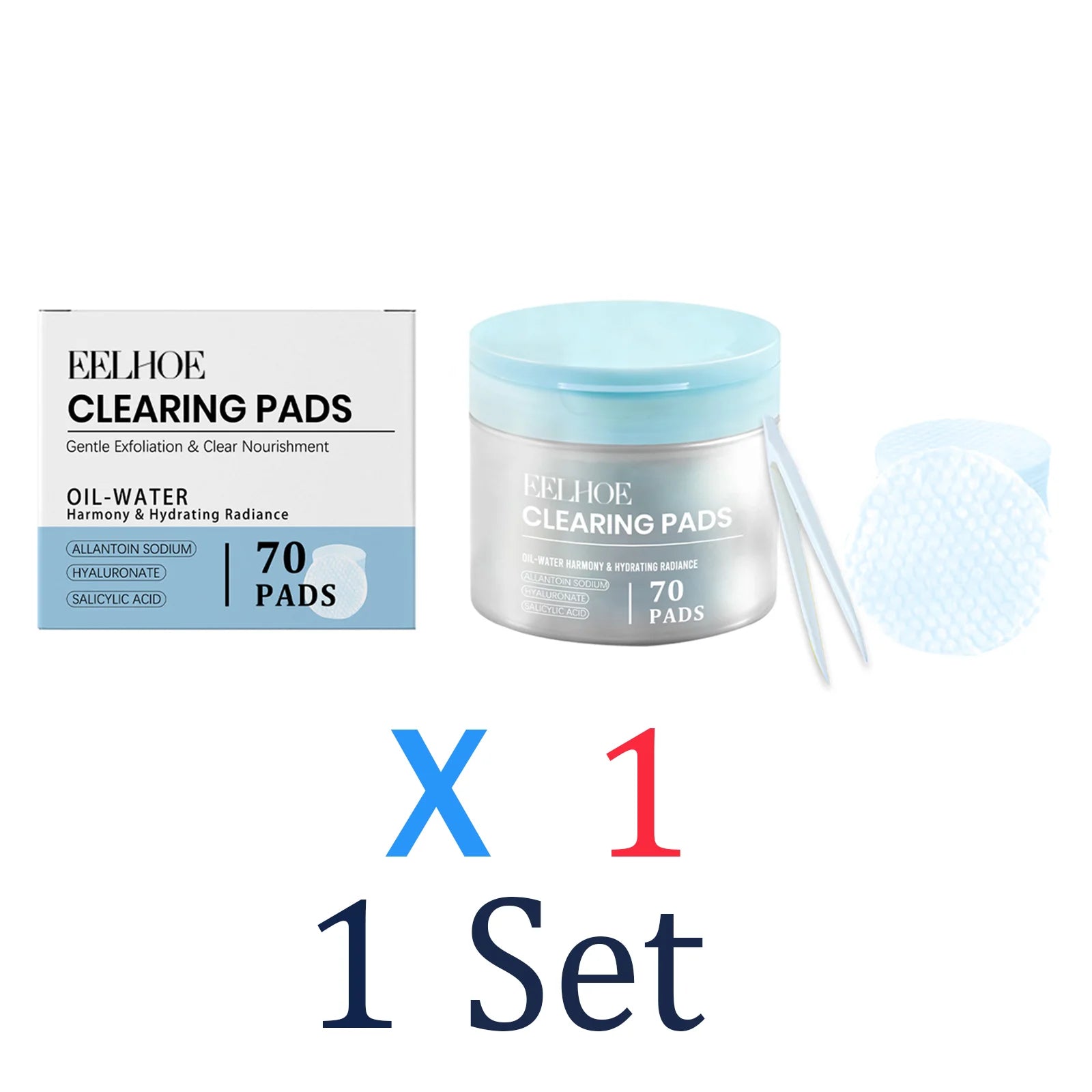 70 Pads Salicylic Acid Facial Toner Pads Hydrating Gentle Exfoliating Pad for Daily Use Deep Moisturizing Smoothing Skin Texture Zpaxo 1 Set