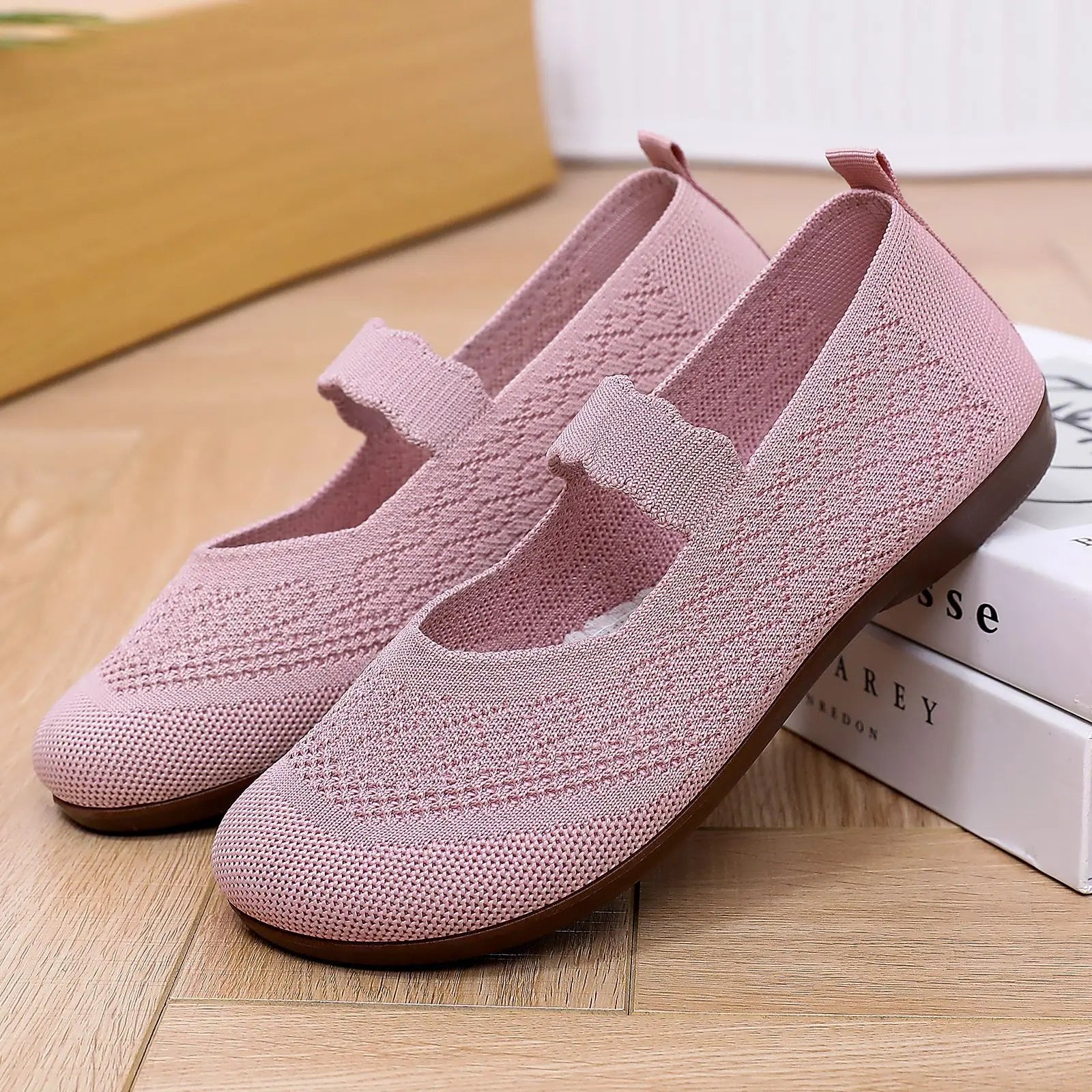 Women's Shoes 2026 Spring Flat Sole Single Shoe Versatile Soft Anti Zpaxo 36 pink
