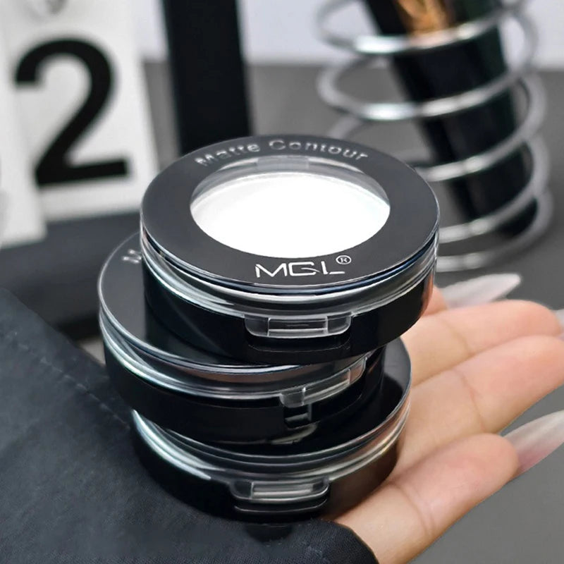 White-Natural 3D Brightening Eyeshadow Matte Highlighter Contour Palette Long-Lasting Eye Makeup Plate Brighten Face High Gloss Zpaxo