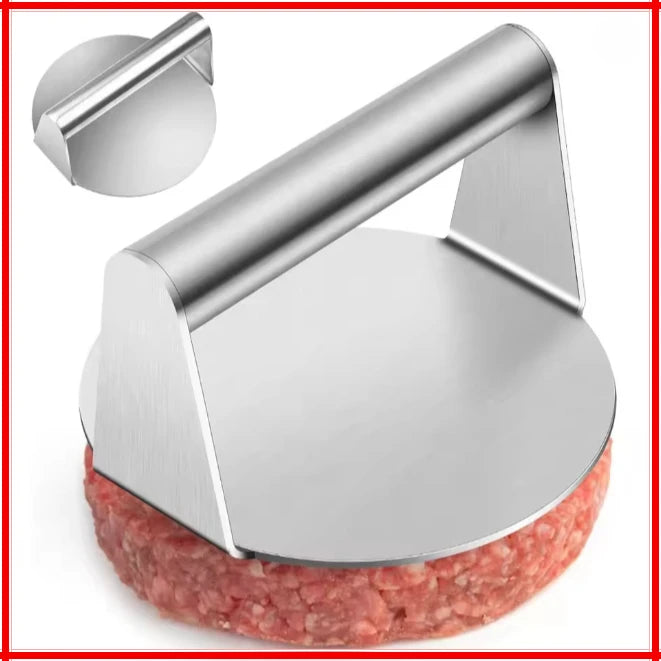 Stainless Steel Smash Burger Press Hamburger Patties Meat Masher Circular Meat Press Mold for Deli Meats Kitchen Accessories Zpaxo