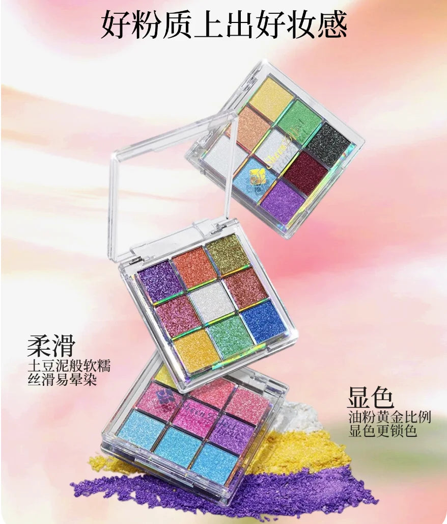 Sheeneffect Chameleon Eyeshadow Palette 9 Colors Portable Makeup Zpaxo