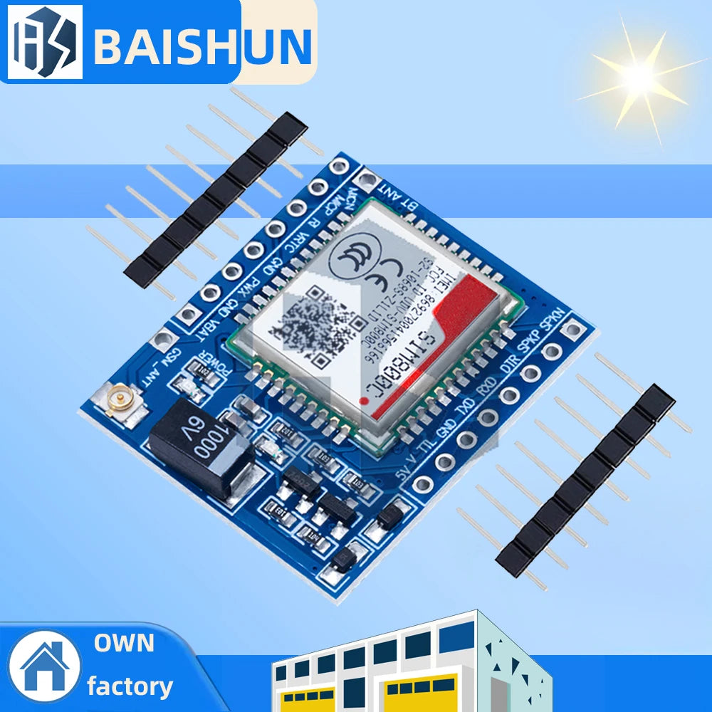 3 3v 5v SIM800C GSM GPRS Module 51 MCU STM32 Bluetooth TTS Arduino Zpaxo