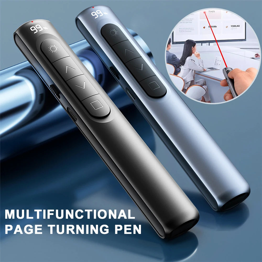 Wireless Presenter Remote Control USB Projector Page Turning Pen For PPT Powerpoint Presentation Pointer Slide Advancer Zpaxo