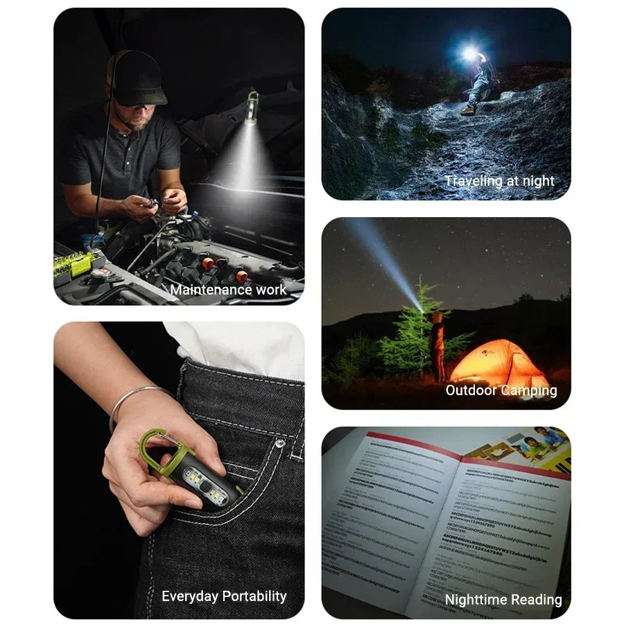 Rechargeable LED Keychain Flashlight – Waterproof Mini Torch LED Keychain Flashlight Zpaxo