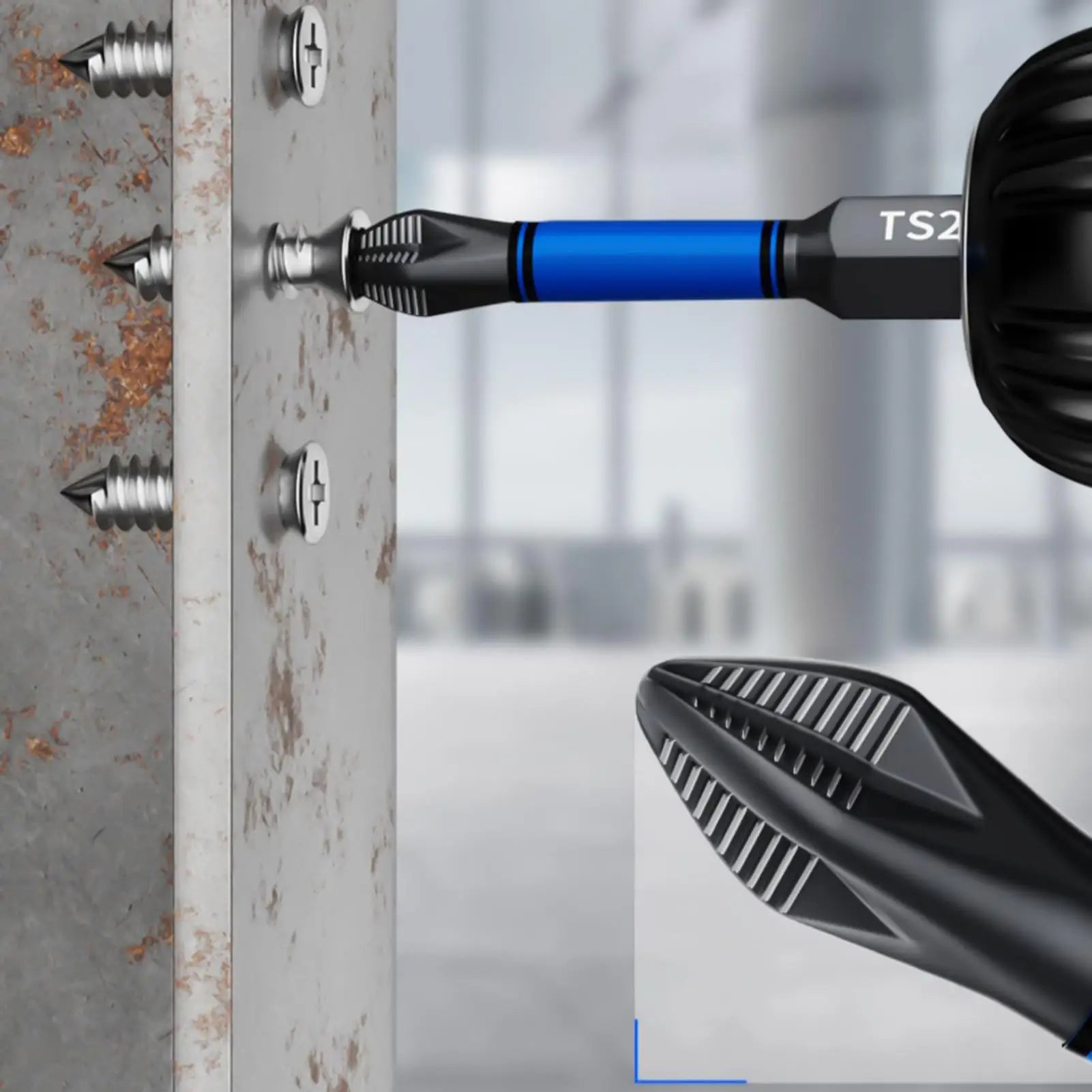 Screw Bit 6-Piece Precision Magnetic Alloy Steel Phillips Cordless