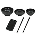 ▶1Set 1:6 Dollhouse Miniature Dinner Plate Bowl Chopsticks Tray Tableware Kitchen Model Decor Toy Doll House Accessories Zpaxo 1Set