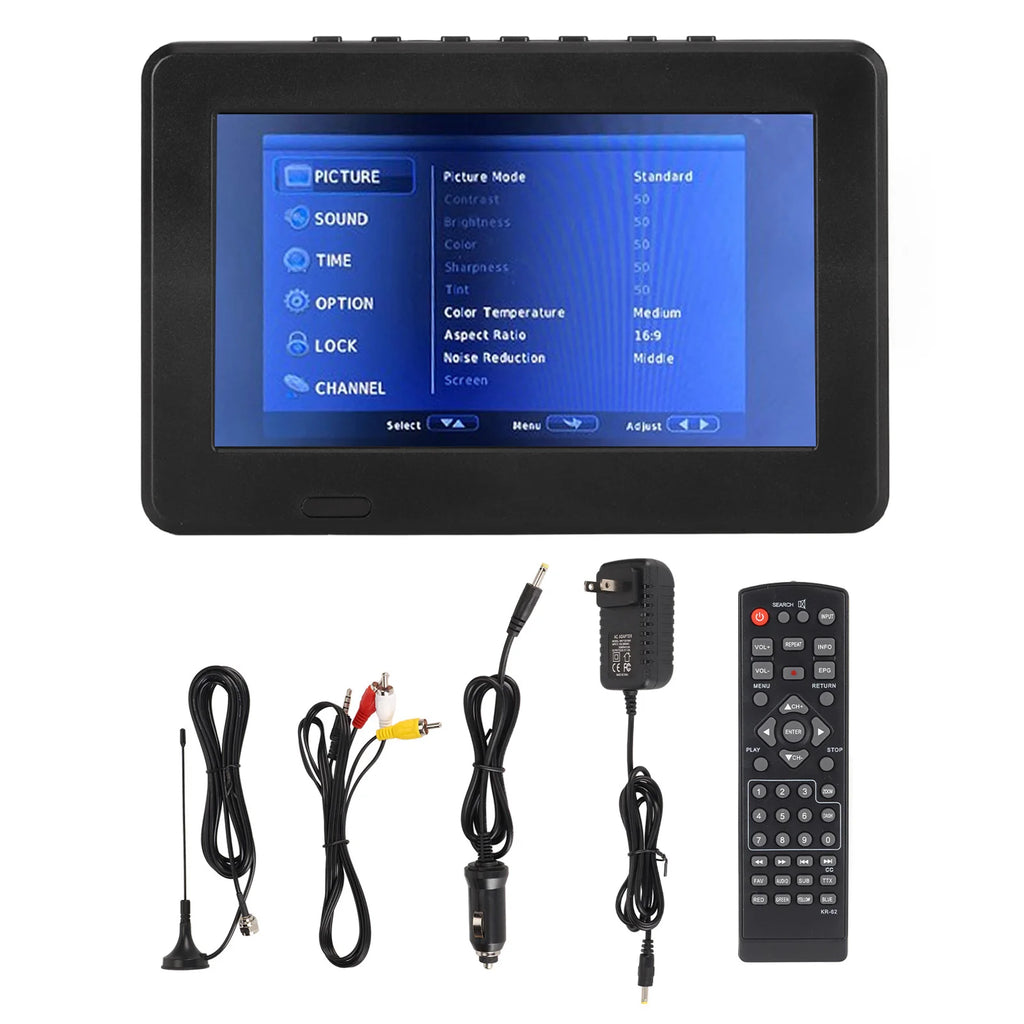 Portable Digital TV ATSC USB Storage Card Function Rechargeable 1080P