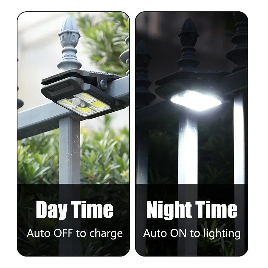 2-Pack Solar Clip-On LED Motion Sensor Lights IP65 Outdoor