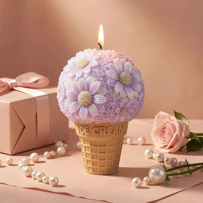 3D Flower Candle Silicone Mold for Wedding Valentine's Day Hibiscus Daisy Dahlia Tulip Vase Scented Aroma Soap Wax Ornament Mold Zpaxo