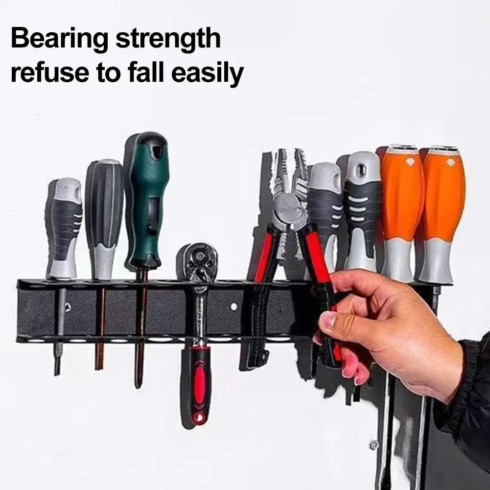 14-Hole Wall-Mounted Screwdriver & Tool Organizer Rack Tool Storage Rack Zpaxo