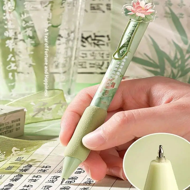 4-Pack Cute Cartoon Retractable Gel Pens – School & Office