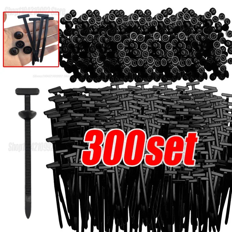 100/50/20pcs Zip Nylon Tie Wrap Cable Fixed Fastener Clips Car Hose Fastening Zip Strap Self-Locking Reusable Nylon Cable Ties Zpaxo