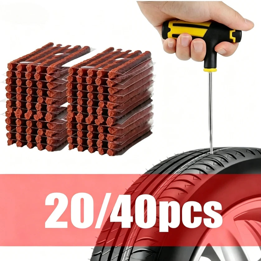20 Car Tire Repair Tool Tubeless Tyre Puncture Plug Studding Garage