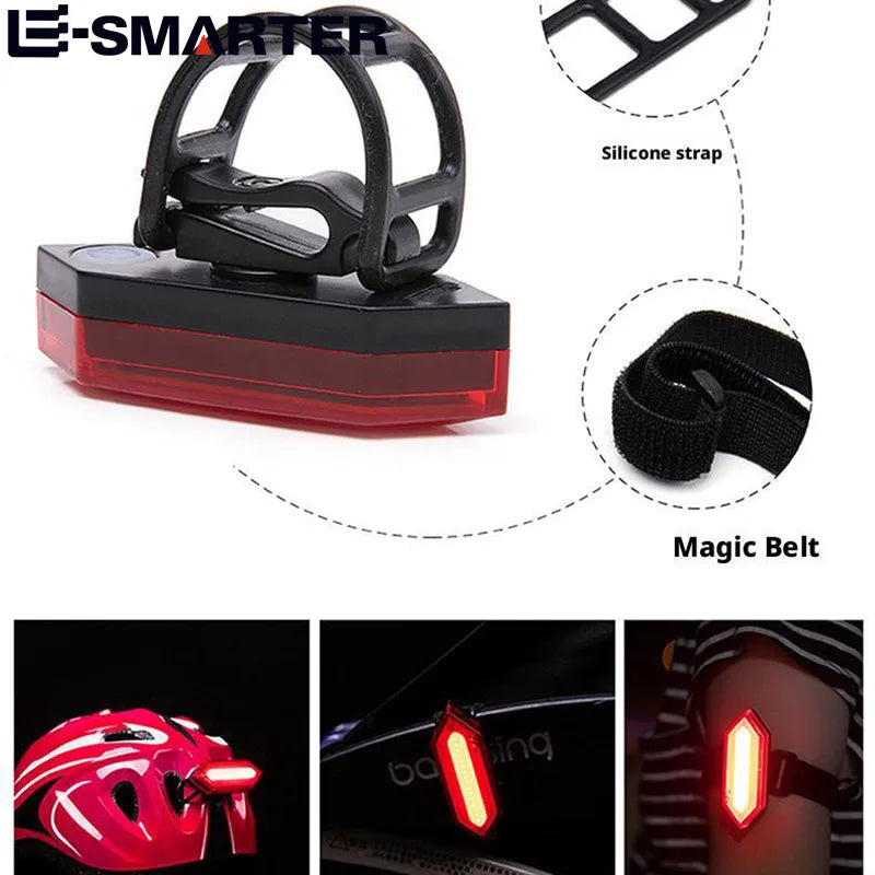 USB Rechargeable Waterproof LED Bike Tail Light – IPX5 Safety