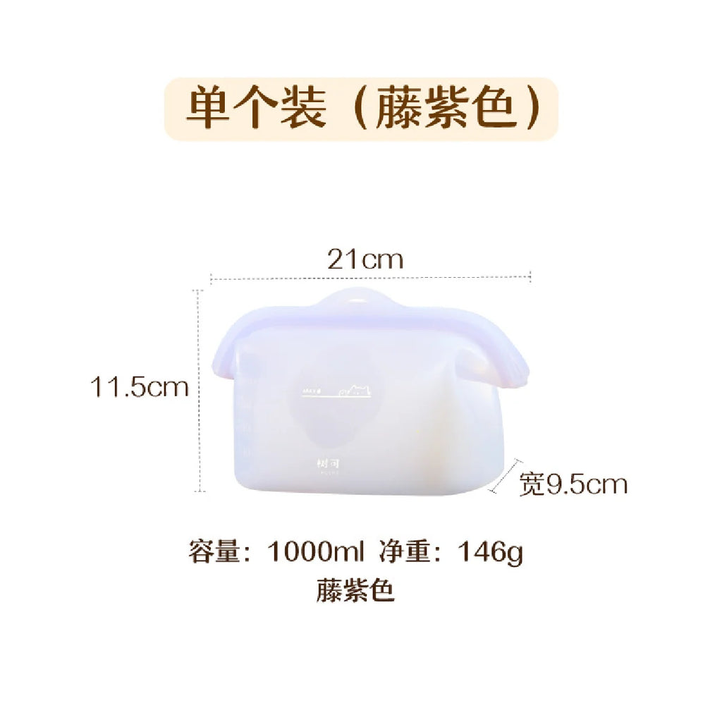 Silicone Food Storage Bag Reusable Stand Up Zip Bag Leakproof Containers Fresh Bag Food Storage Bag Fresh Wrap Ziplock Bag Zpaxo