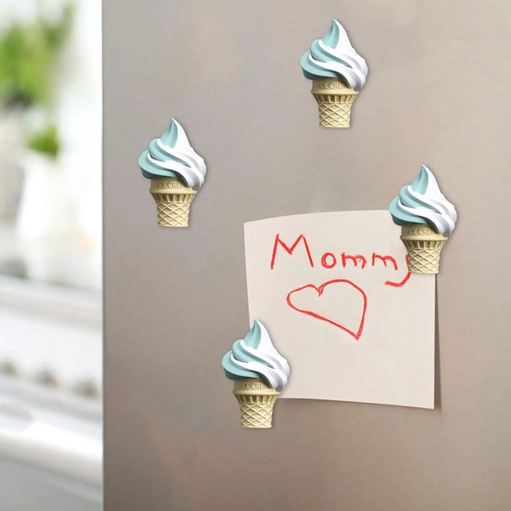 Ice Cream Fridge Magnets – Cute Cartoon Kitchen & Whiteboard