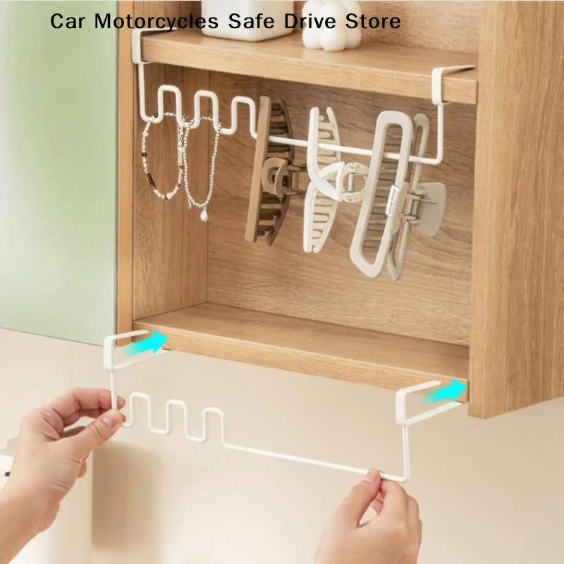 CMPunch-free Over Cabinet Hanging Storage Rack No Drill Installation