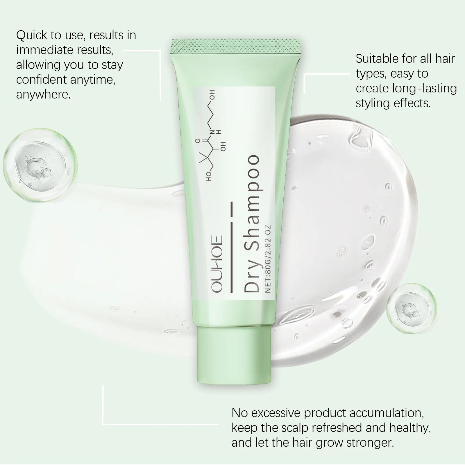 Refreshing Hair Dry Shampoo Cleaning Grease Sweat Strengthening Roots Zpaxo