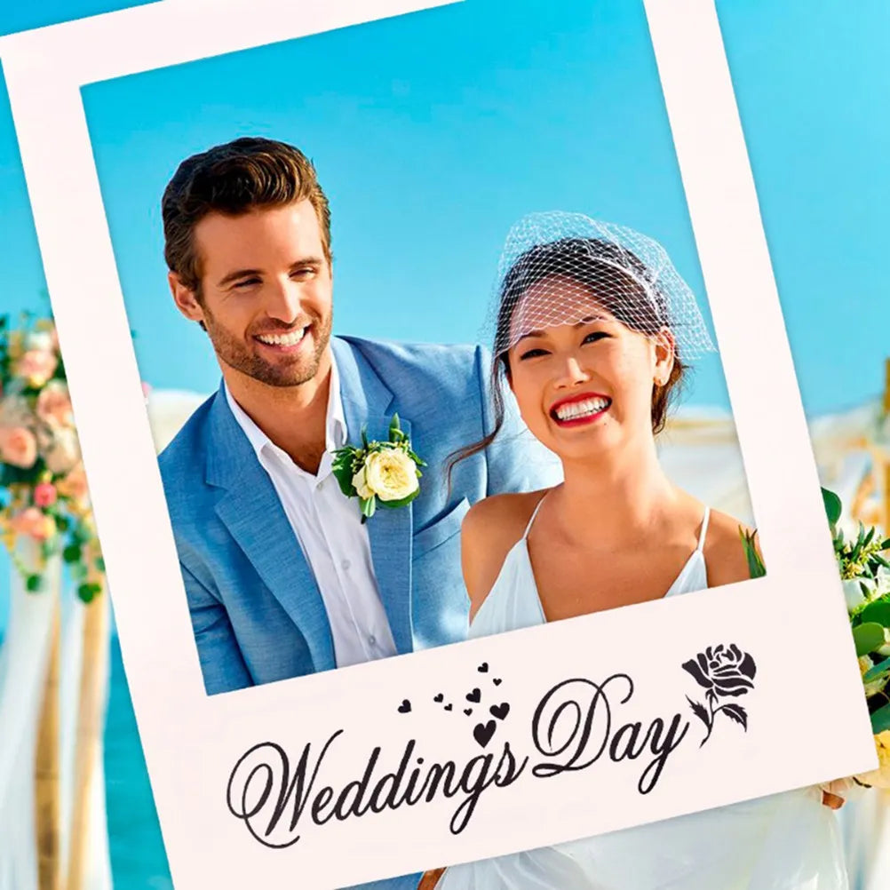 Wedding Day Photo Frame DIY Props Creative Booth Favors Anniversary
