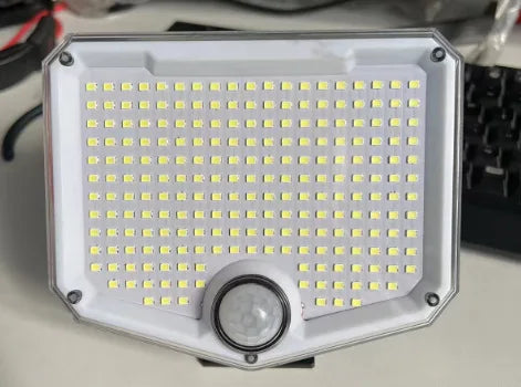 Outdoor Solar Panel Lights LED Garland Motion Sensor Waterproof Split Wall Lamp 3 Modes for Courtyard Lighting Zpaxo 222LED
